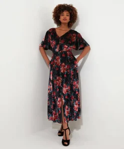Radiant Rose Velour Dress