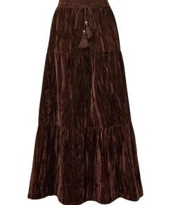 Remarkable Velour Tiered Skirt