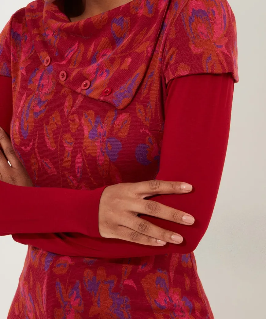Rich Florals Jacquard Tunic
