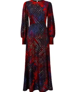 Rita Striking Devore Dress