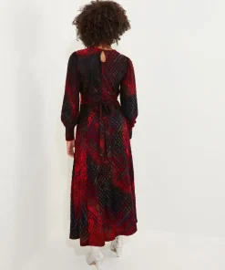 Rita Striking Devore Dress