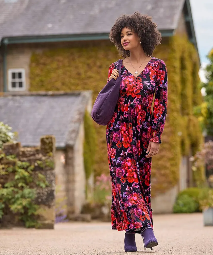 Romantic Florals Jersey Dress