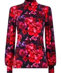 Romantic Florals Jersey Print Top