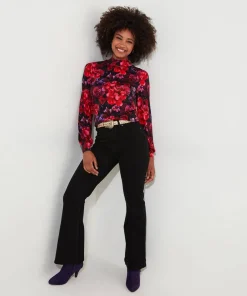 Romantic Florals Jersey Print Top