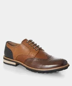 Savile Mixed Leather Brogues