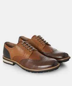 Savile Mixed Leather Brogues