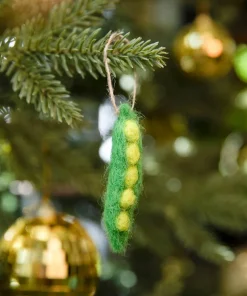 Set Of 4 Very Veggie Hanging Christmas Decorations