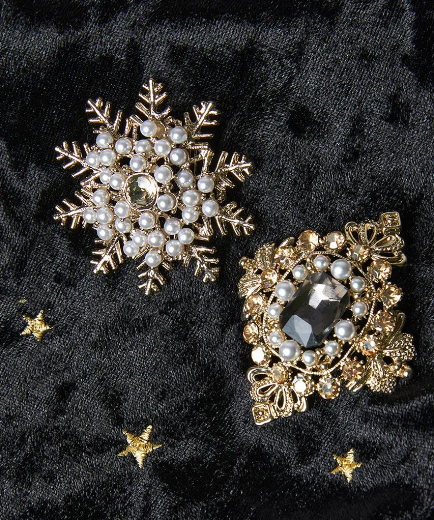 Shimmering In Vintage Brooch Set