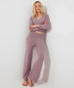 Sloe Joes Wide Leg Knitted Trousers