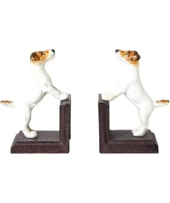 Terrific Terrier Pair Of Cast Iron Antique Bookends