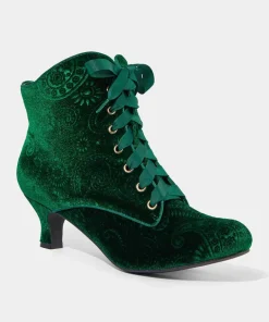 True Elegance Embossed Velvet Boots