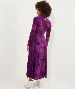 Truly Remarkable Flocked Jersey Dress