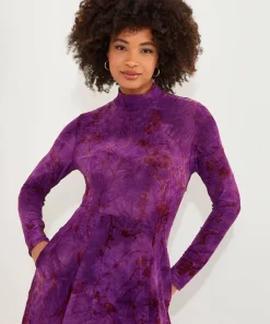 Truly Remarkable Flocked Jersey Dress
