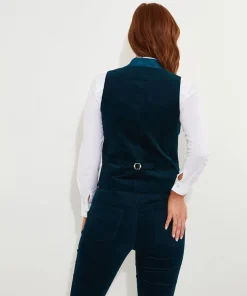 Ultimate Teal Velvet Waistcoat