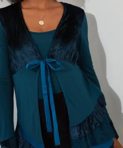 Valerie Velour Cutabout Top