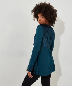 Valerie Velour Cutabout Top