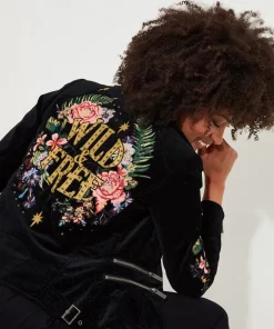 Wild And Free Embroidered Boutique Jacket