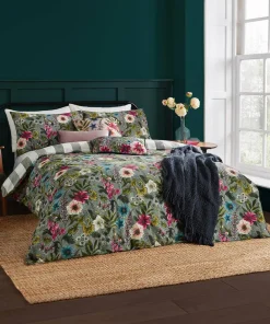 Wonderful Wildflower Cotton Slub Reversible Duvet Set